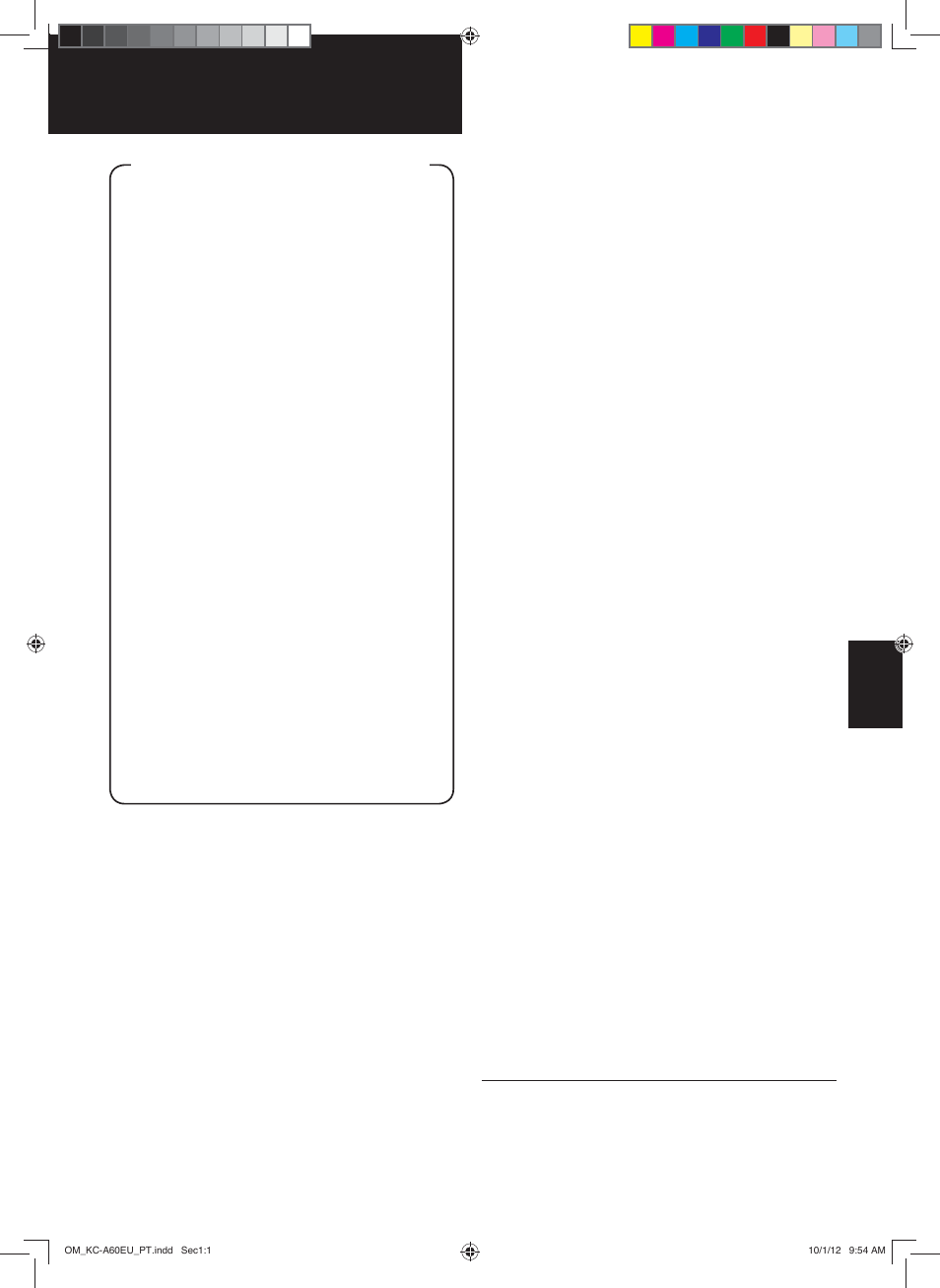 Português, Características índice | Sharp KC-A60EU W User Manual | Page 135 / 219