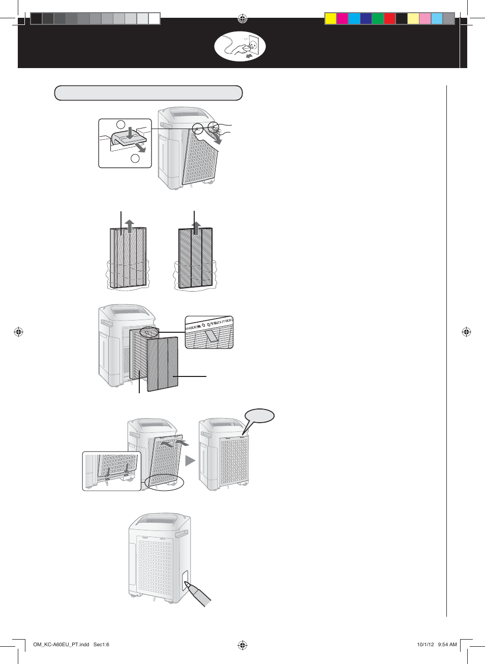 Preparação | Sharp KC-A60EU W User Manual | Page 140 / 219