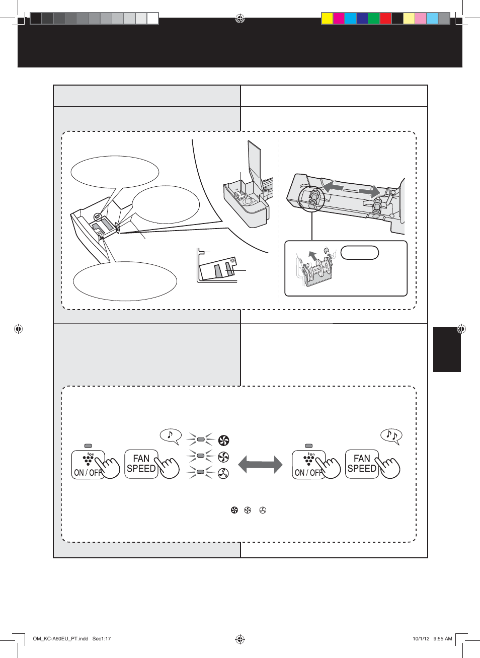 Ligado, Cancelamento, Pt-17 | Bóia rolo, Nota | Sharp KC-A60EU W User Manual | Page 151 / 219