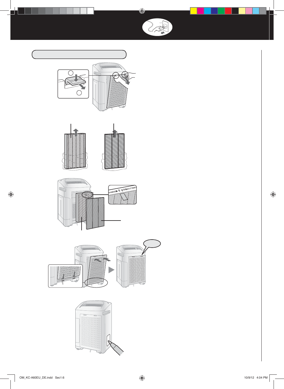 Vorbereitung | Sharp KC-A60EU W User Manual | Page 30 / 219