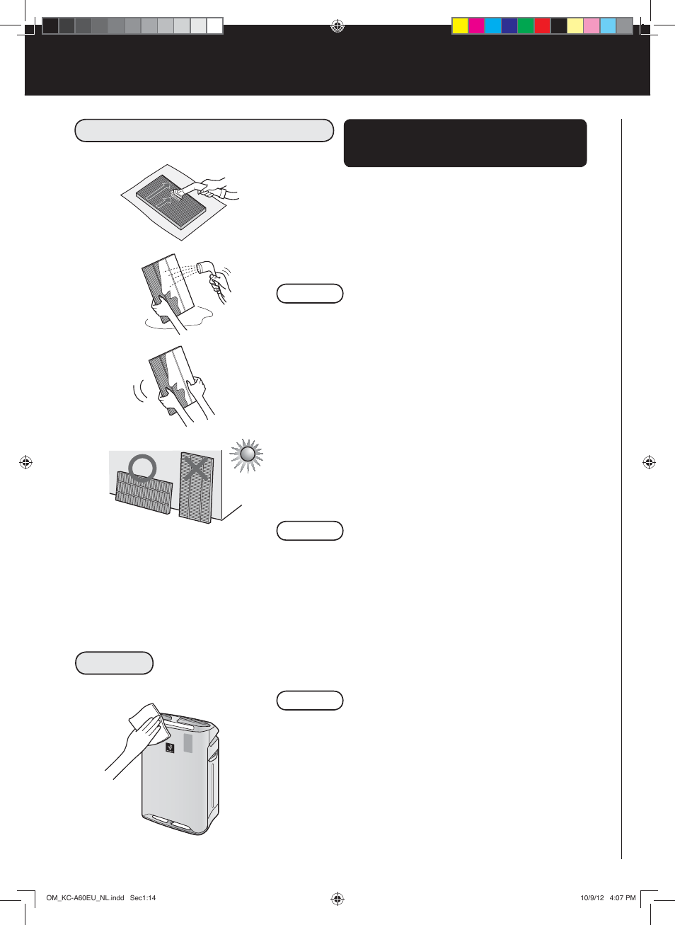 Verzorging en onderhoud | Sharp KC-A60EU W User Manual | Page 82 / 219