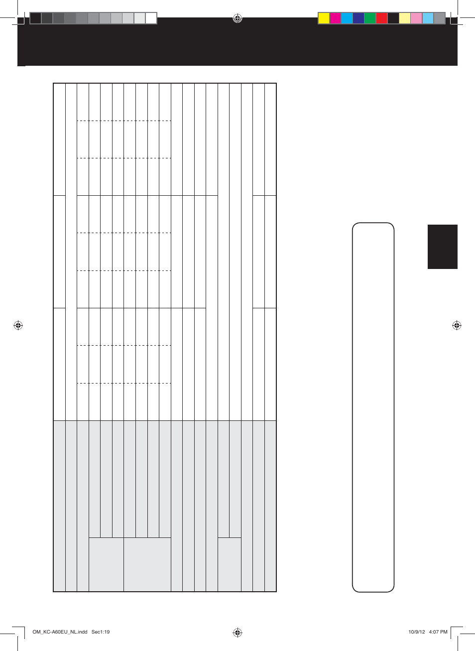 Technische gegevens, N-19 | Sharp KC-A60EU W User Manual | Page 87 / 219