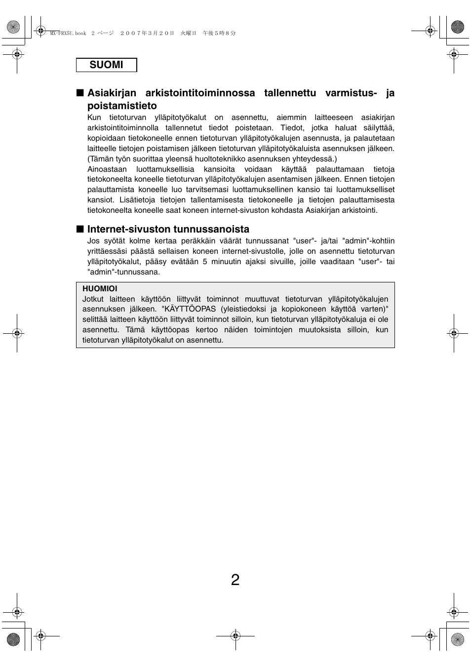 Sharp Funkcja identyfikacji użytkownika User Manual | Page 100 / 184