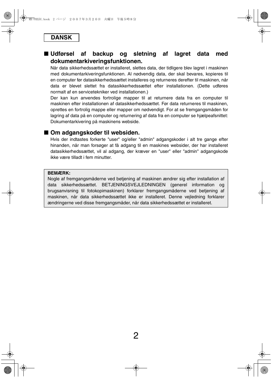 Sharp Funkcja identyfikacji użytkownika User Manual | Page 112 / 184