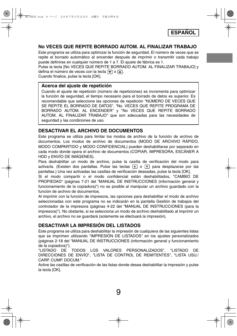 Sharp Funkcja identyfikacji użytkownika User Manual | Page 23 / 184