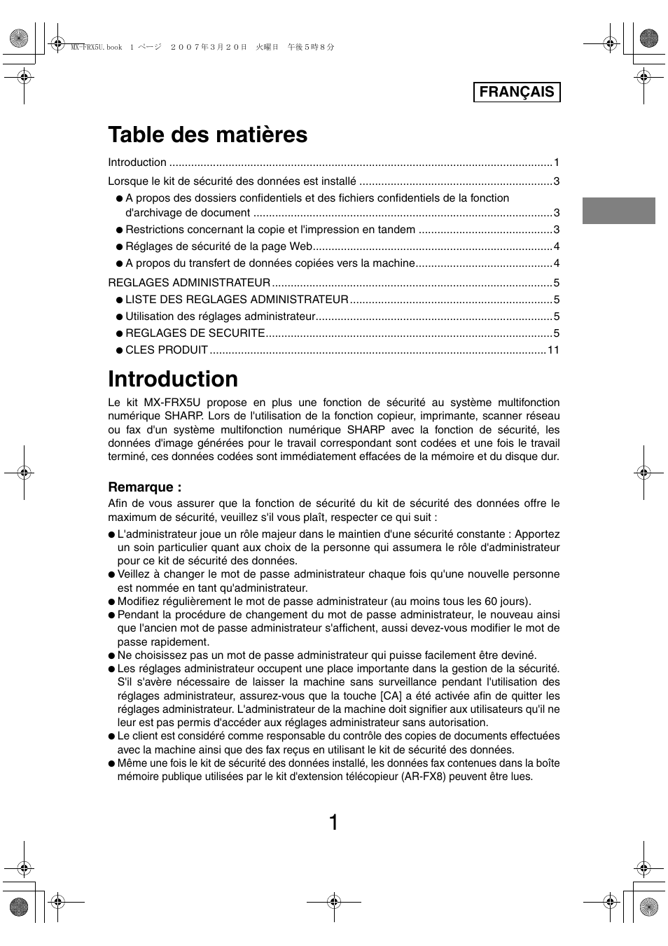 Sharp Funkcja identyfikacji użytkownika User Manual | Page 27 / 184