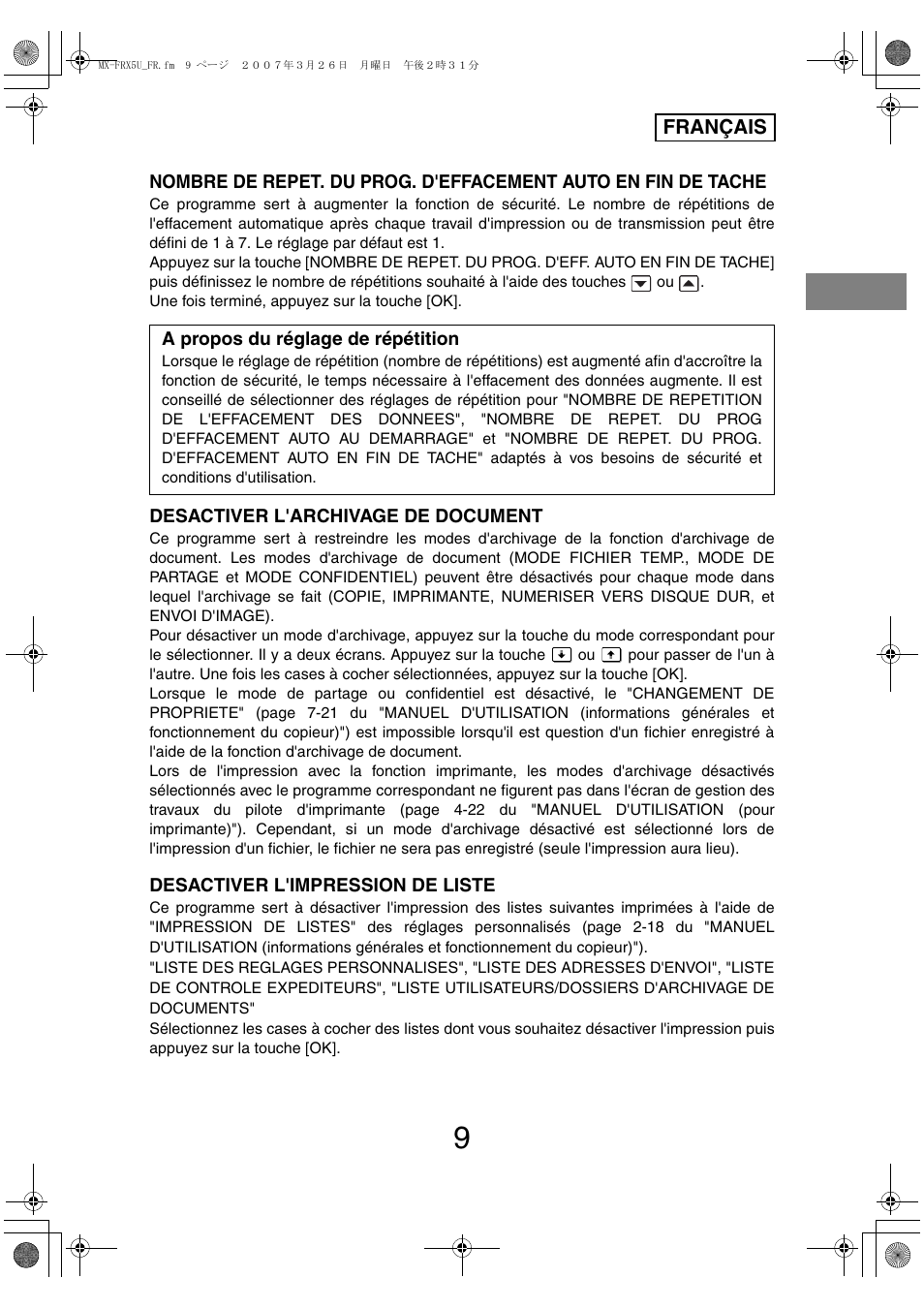 Sharp Funkcja identyfikacji użytkownika User Manual | Page 35 / 184