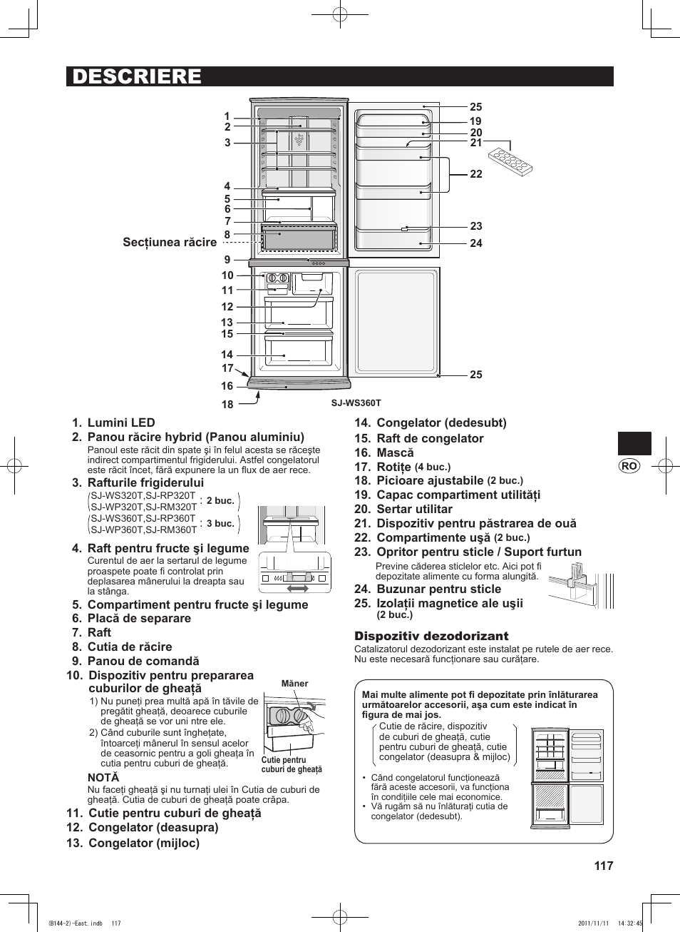 Descriere | Sharp SJ-WP320TBE User Manual | Page 117 / 224