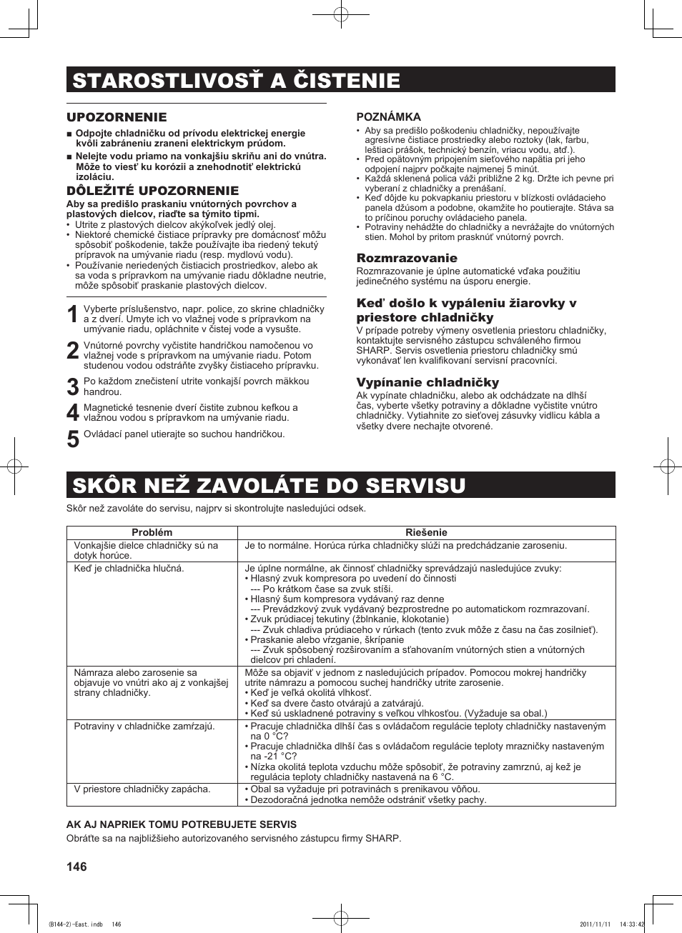 Sharp SJ-WP320TBE User Manual | Page 146 / 224