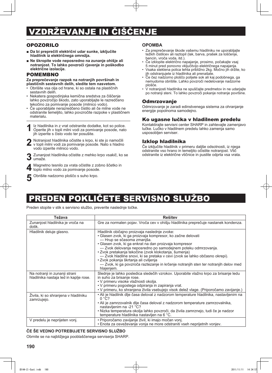 Sharp SJ-WP320TBE User Manual | Page 190 / 224