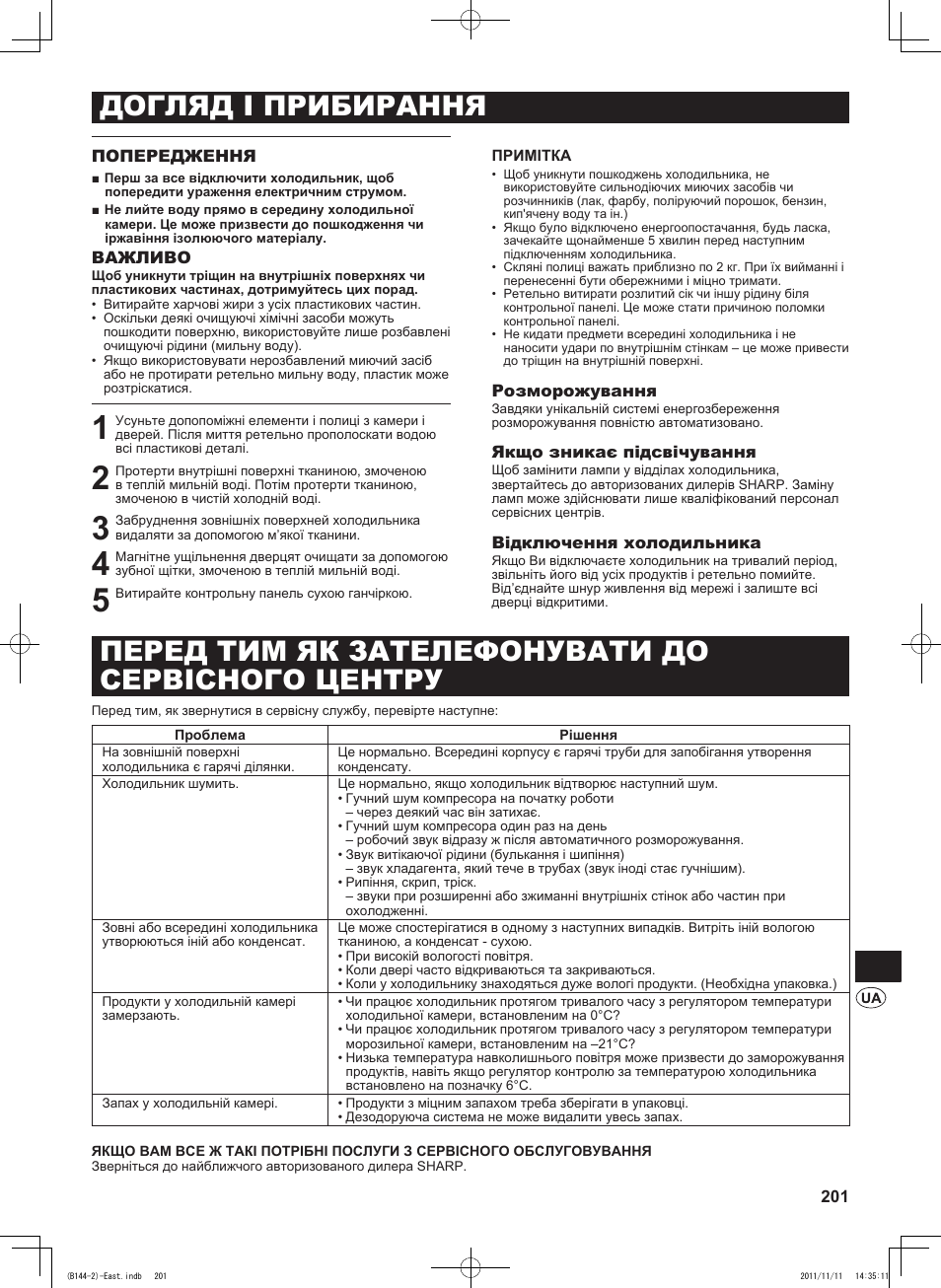 Sharp SJ-WP320TBE User Manual | Page 201 / 224