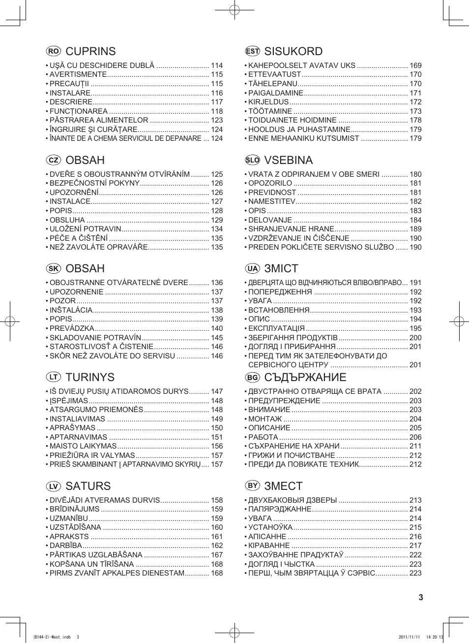 Sharp SJ-WP320TBE User Manual | Page 3 / 224