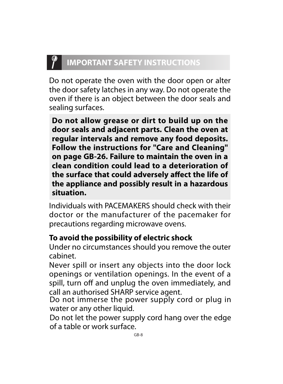 Sharp R-92STE User Manual | Page 10 / 316