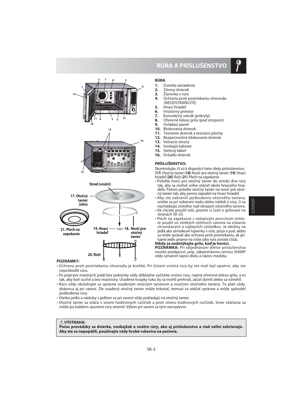 Rúra a príslušenstvo | Sharp R-92STE User Manual | Page 135 / 316