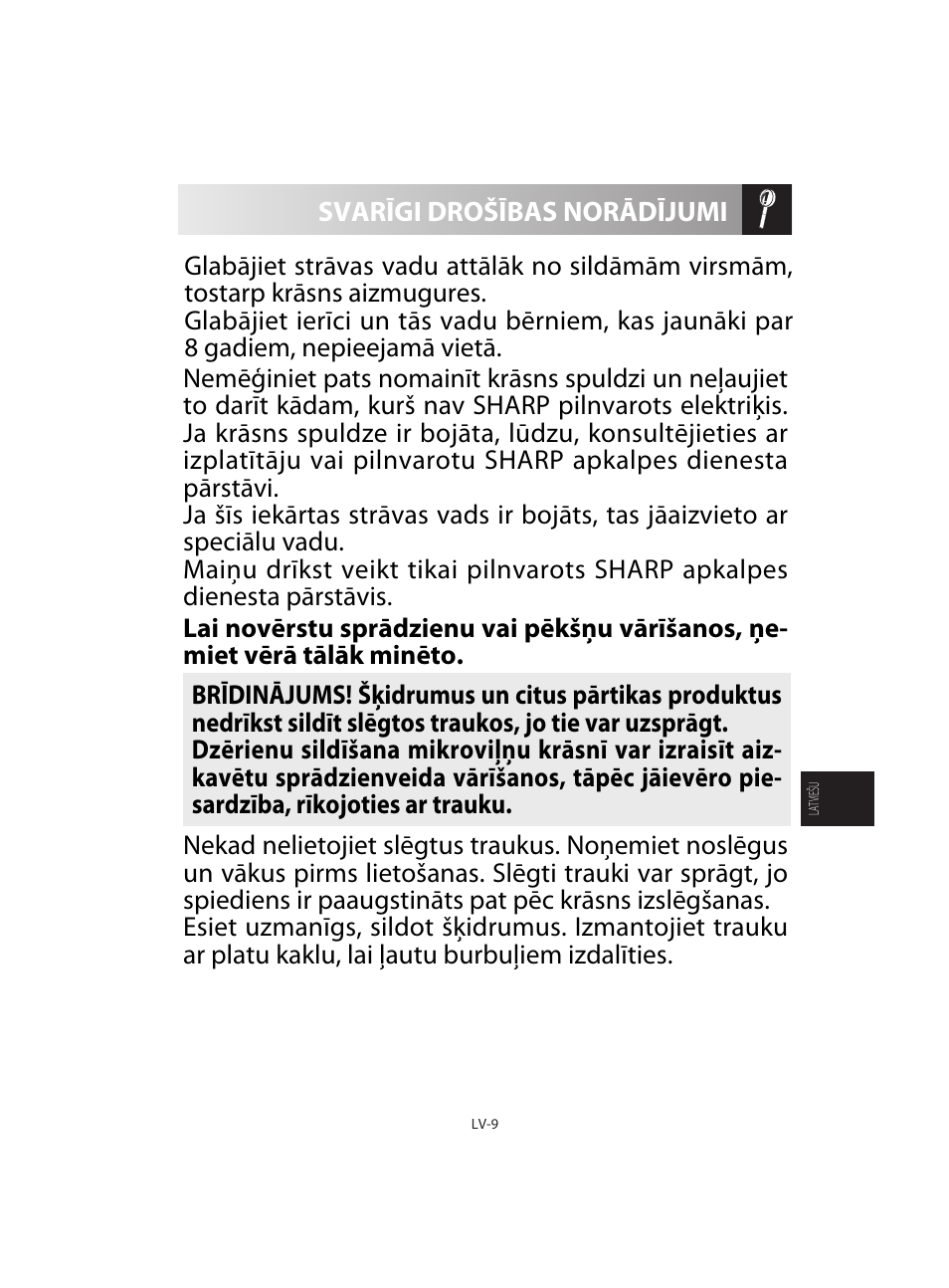 Sharp R-92STE User Manual | Page 193 / 316