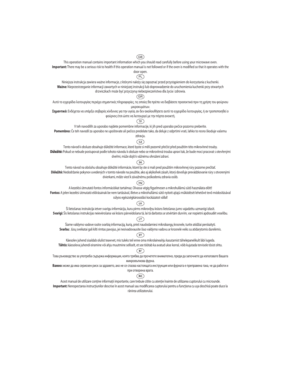 Sharp R-92STE User Manual | Page 2 / 316