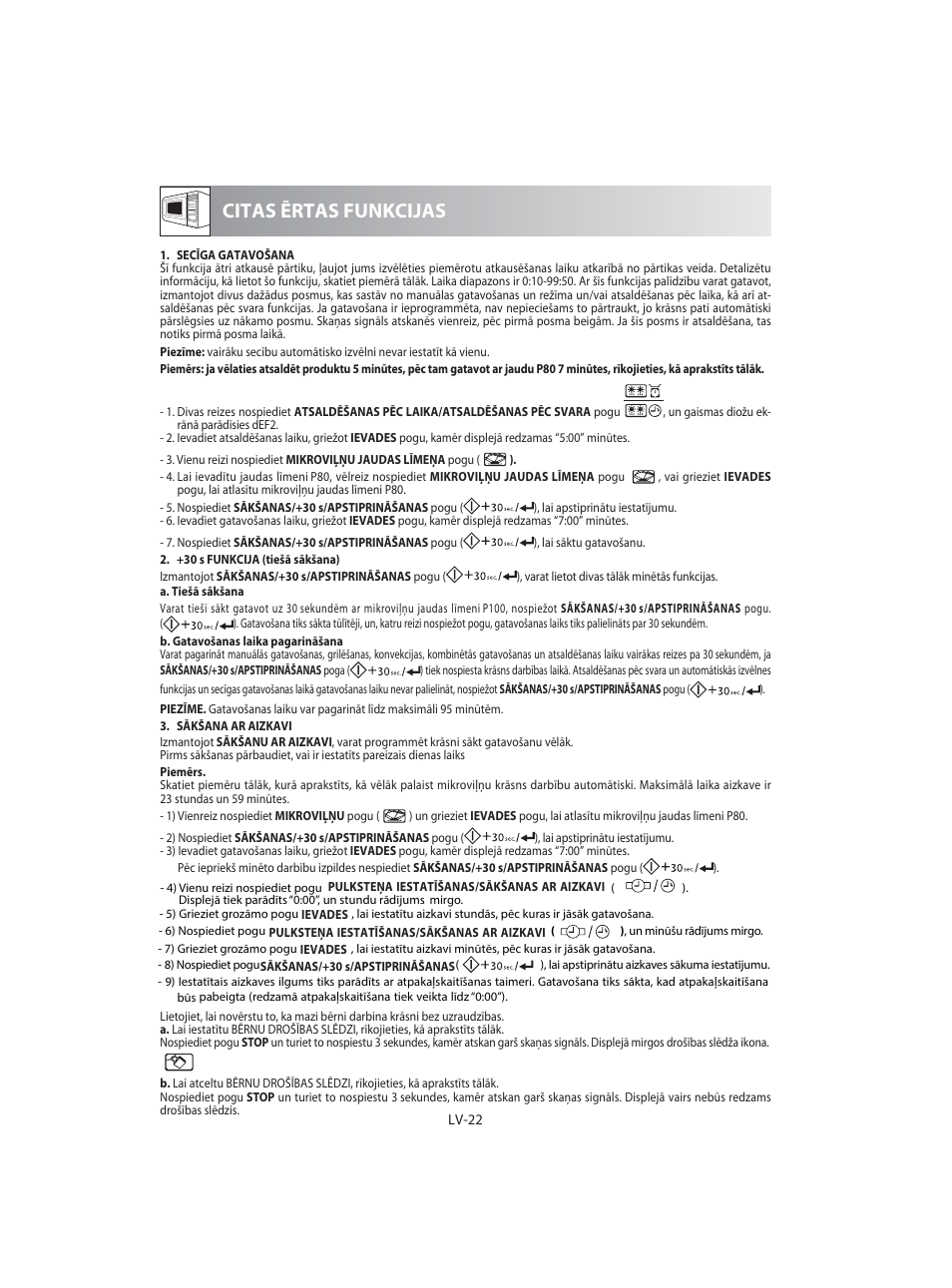 Citas ērtas funkcijas | Sharp R-92STE User Manual | Page 206 / 316
