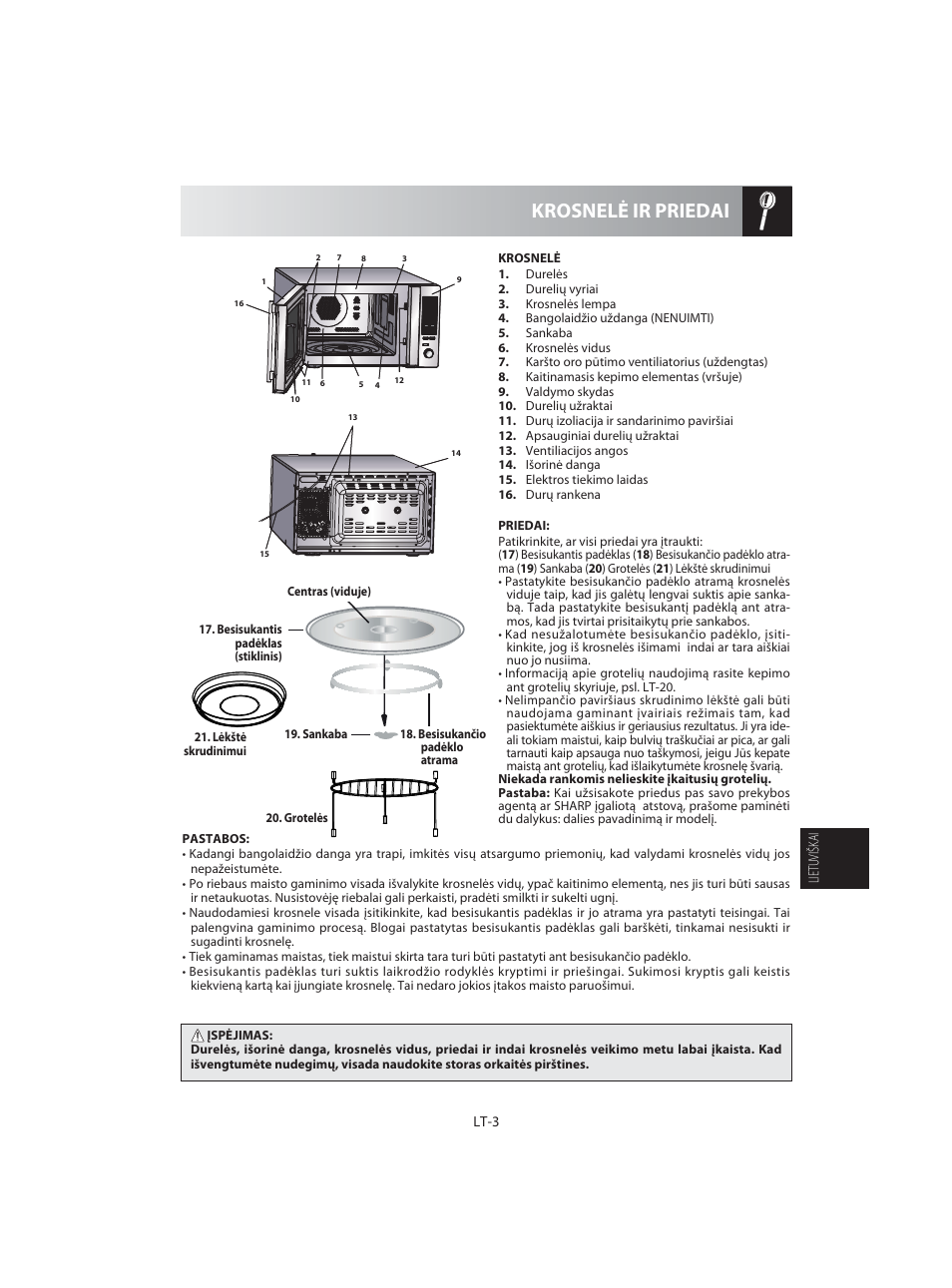 Krosnelė ir priedai | Sharp R-92STE User Manual | Page 213 / 316