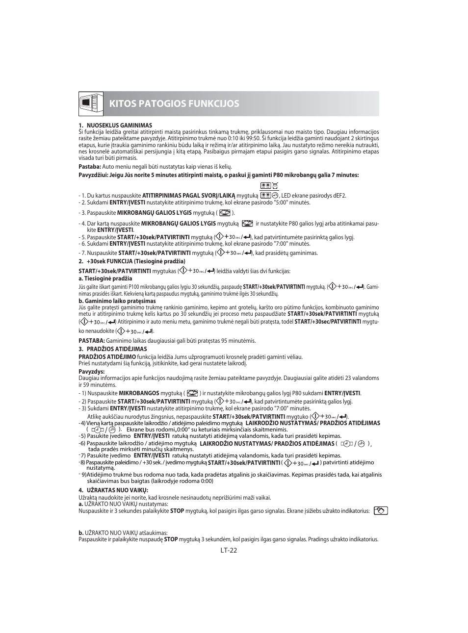 Kitos patogios funkcijos | Sharp R-92STE User Manual | Page 232 / 316