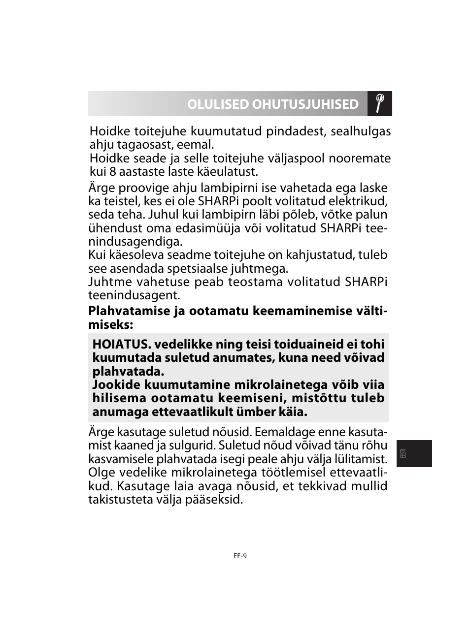 Sharp R-92STE User Manual | Page 245 / 316