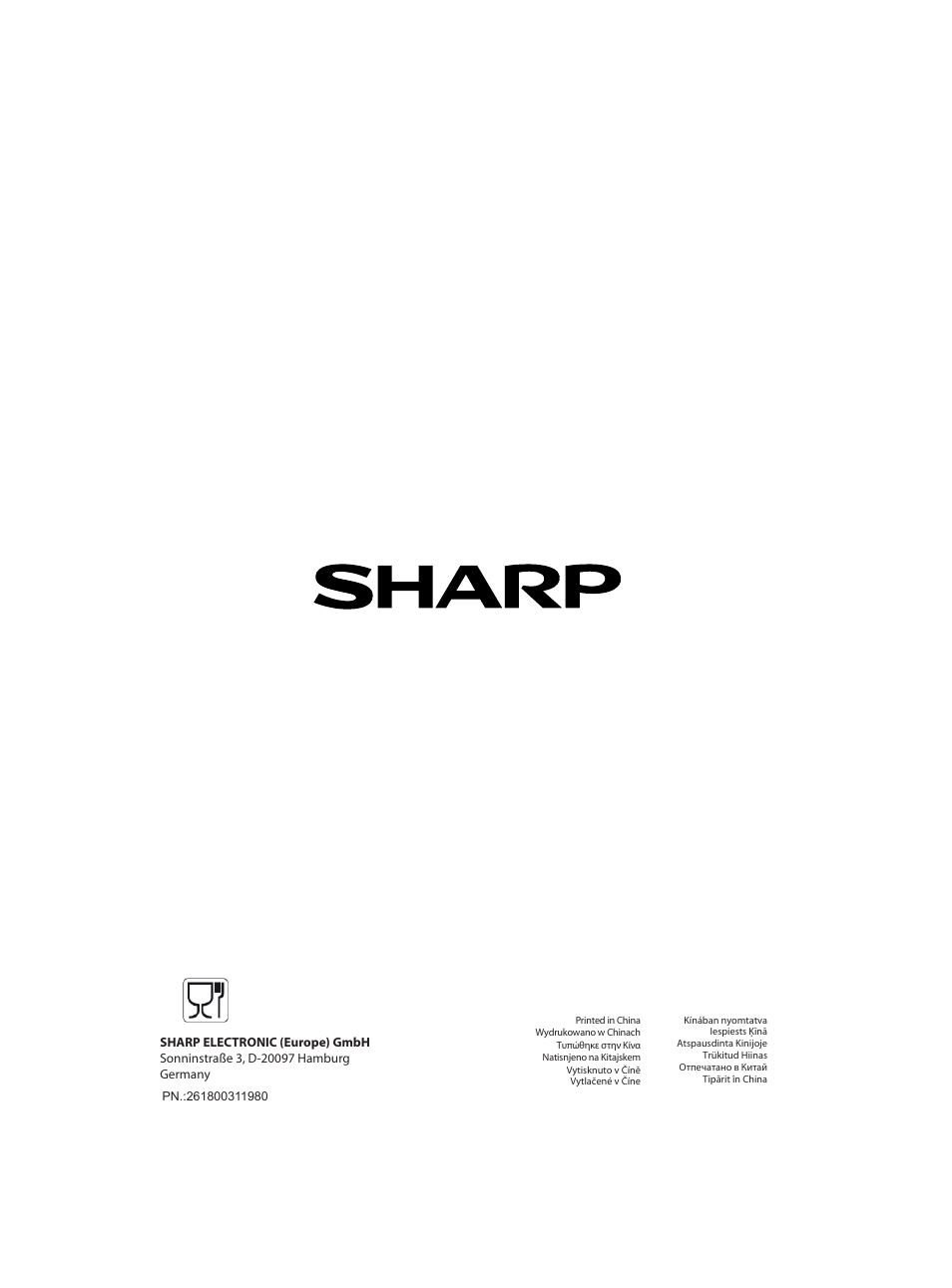 Sharp R-92STE User Manual | Page 316 / 316