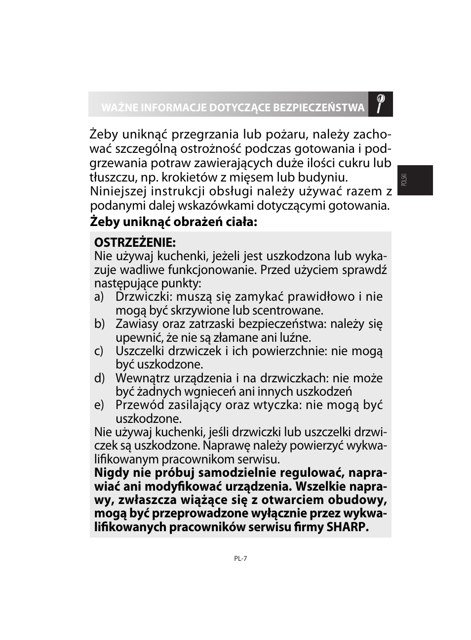 Sharp R-92STE User Manual | Page 35 / 316