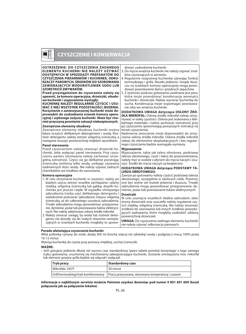 Czyszczenie i konserwacja | Sharp R-92STE User Manual | Page 54 / 316