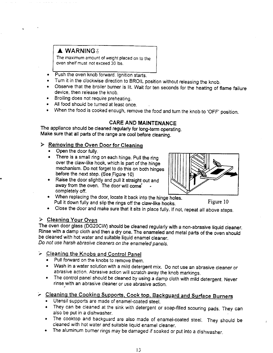 Care and maintenance, A warnings | Avanti DG20CW User Manual | Page 15 / 22