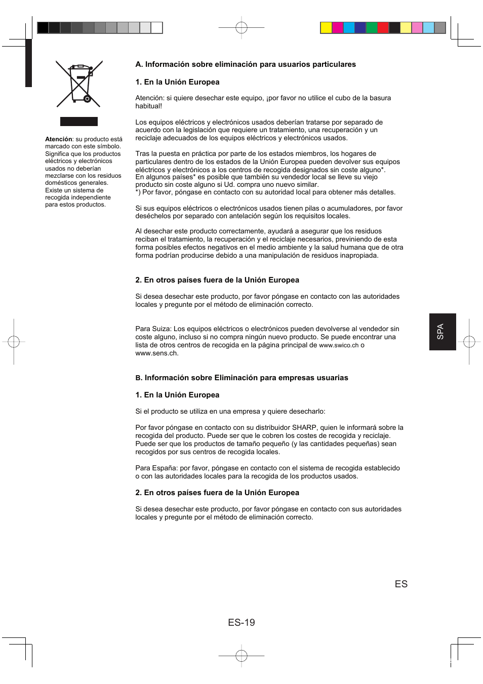 Es-19 | Sharp KC-860E User Manual | Page 121 / 264