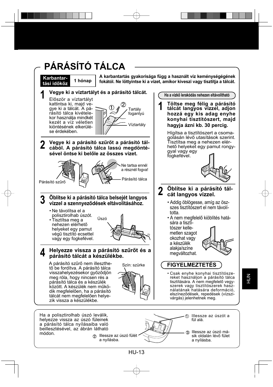 Párásító tálca | Sharp KC-860E User Manual | Page 197 / 264