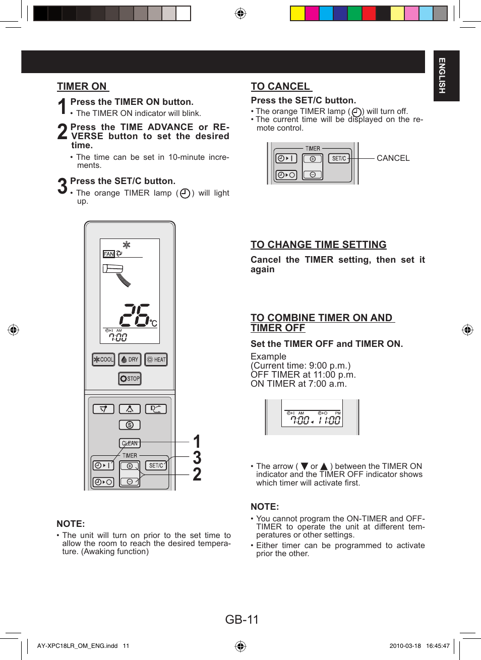 Gb-11 | Sharp AY-XP24LR - AE-X24LR User Manual | Page 13 / 164