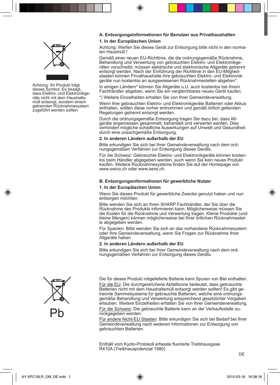 Ay-xpc18lr_om_09_de.pdf | Sharp AY-XP24LR - AE-X24LR User Manual | Page 130 / 164