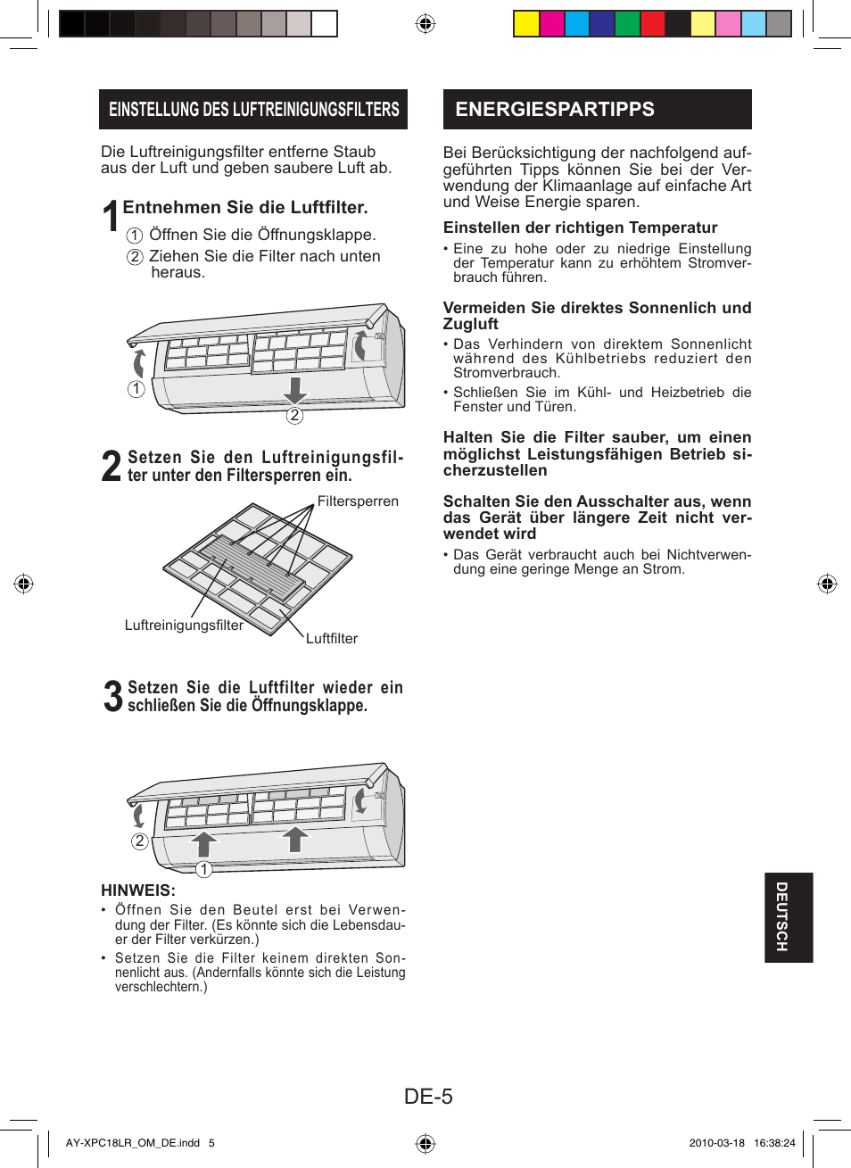 De-5 | Sharp AY-XP24LR - AE-X24LR User Manual | Page 135 / 164