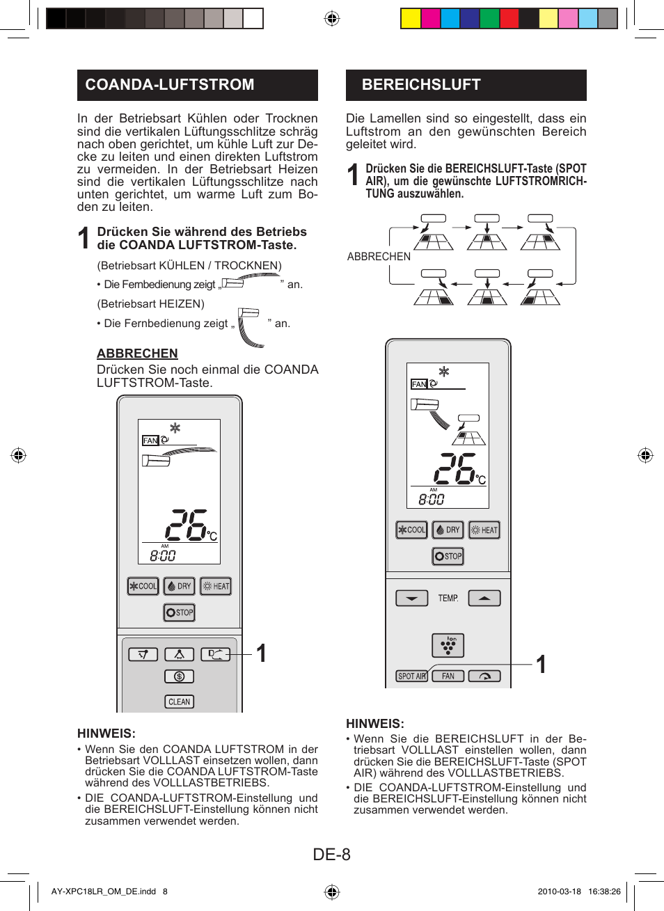 De-8 | Sharp AY-XP24LR - AE-X24LR User Manual | Page 138 / 164