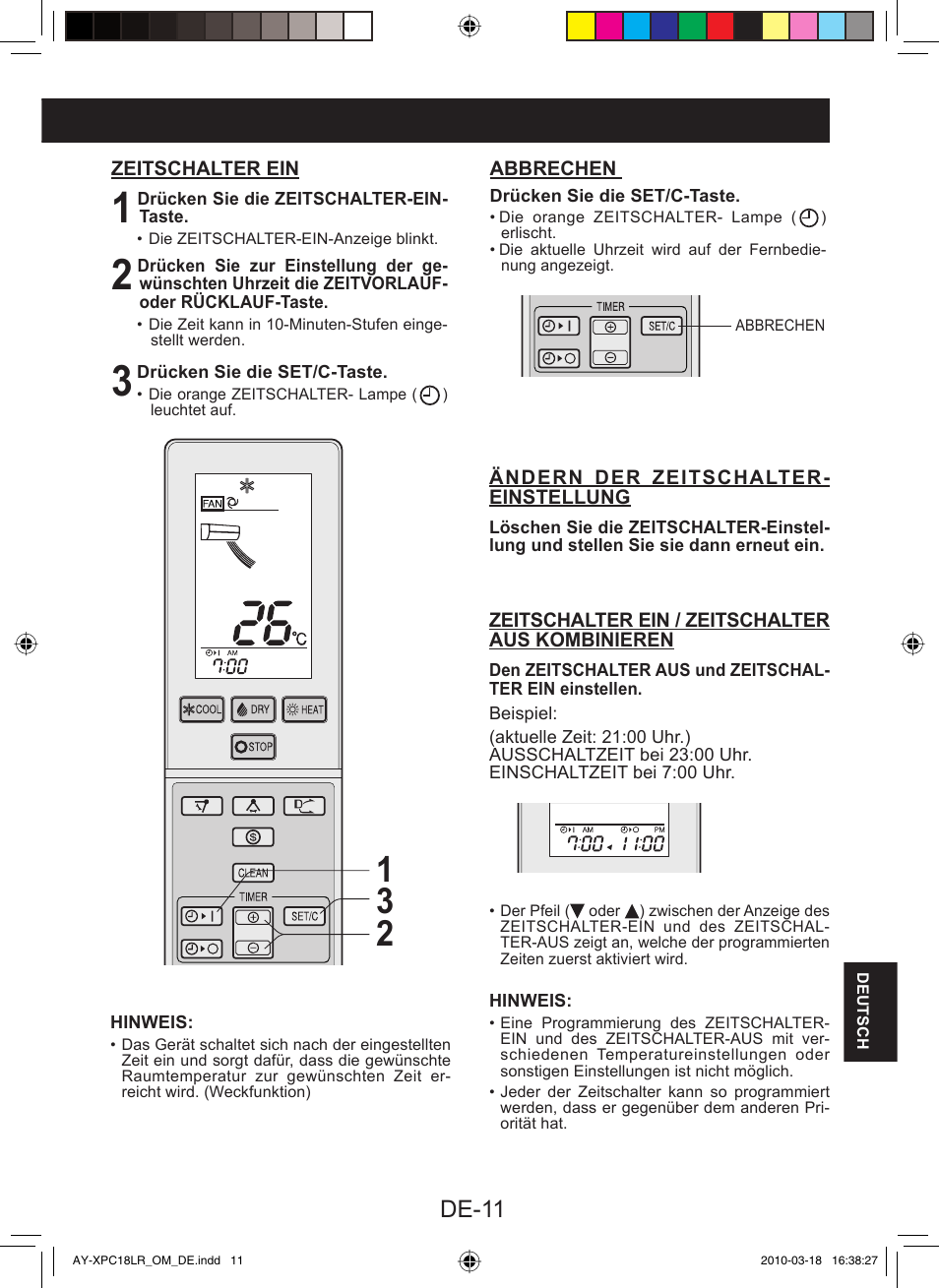 De-11 | Sharp AY-XP24LR - AE-X24LR User Manual | Page 141 / 164