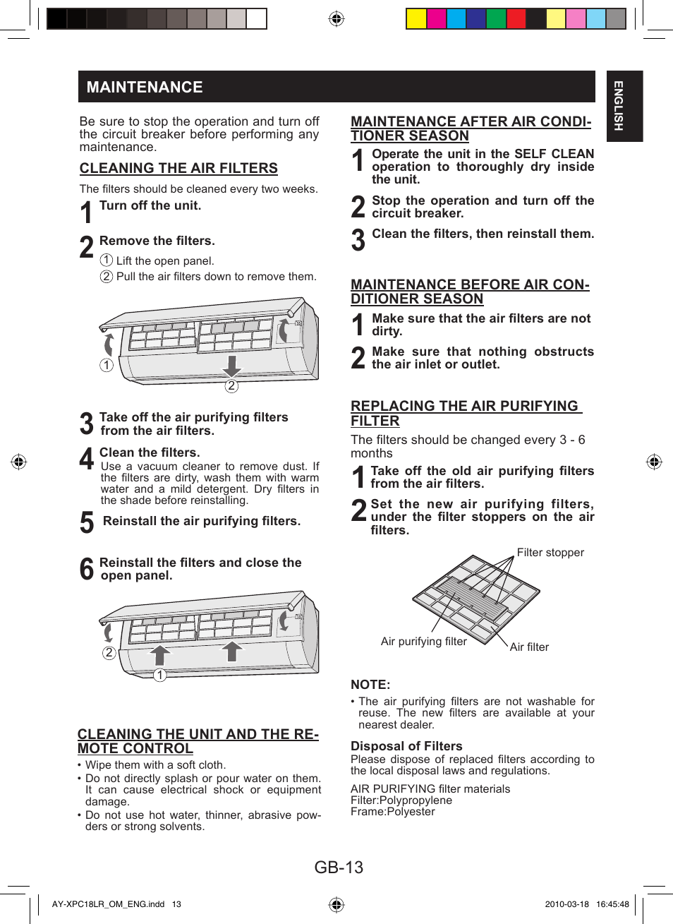 Sharp AY-XP24LR - AE-X24LR User Manual | Page 15 / 164