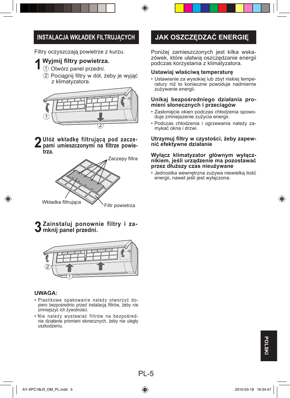 Pl-5 | Sharp AY-XP24LR - AE-X24LR User Manual | Page 151 / 164