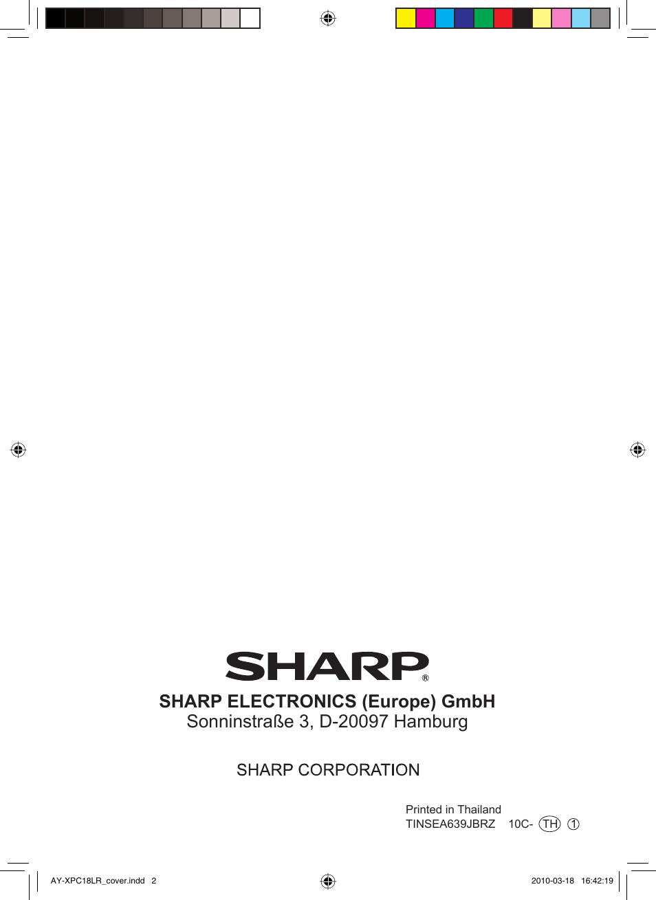 Sharp AY-XP24LR - AE-X24LR User Manual | Page 164 / 164