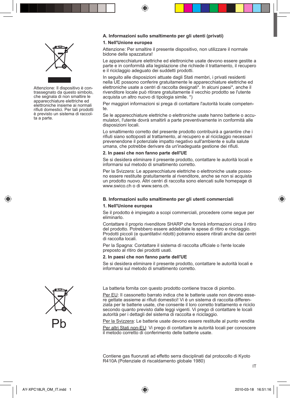 Ay-xpc18lr_om_02_it.pdf | Sharp AY-XP24LR - AE-X24LR User Manual | Page 18 / 164