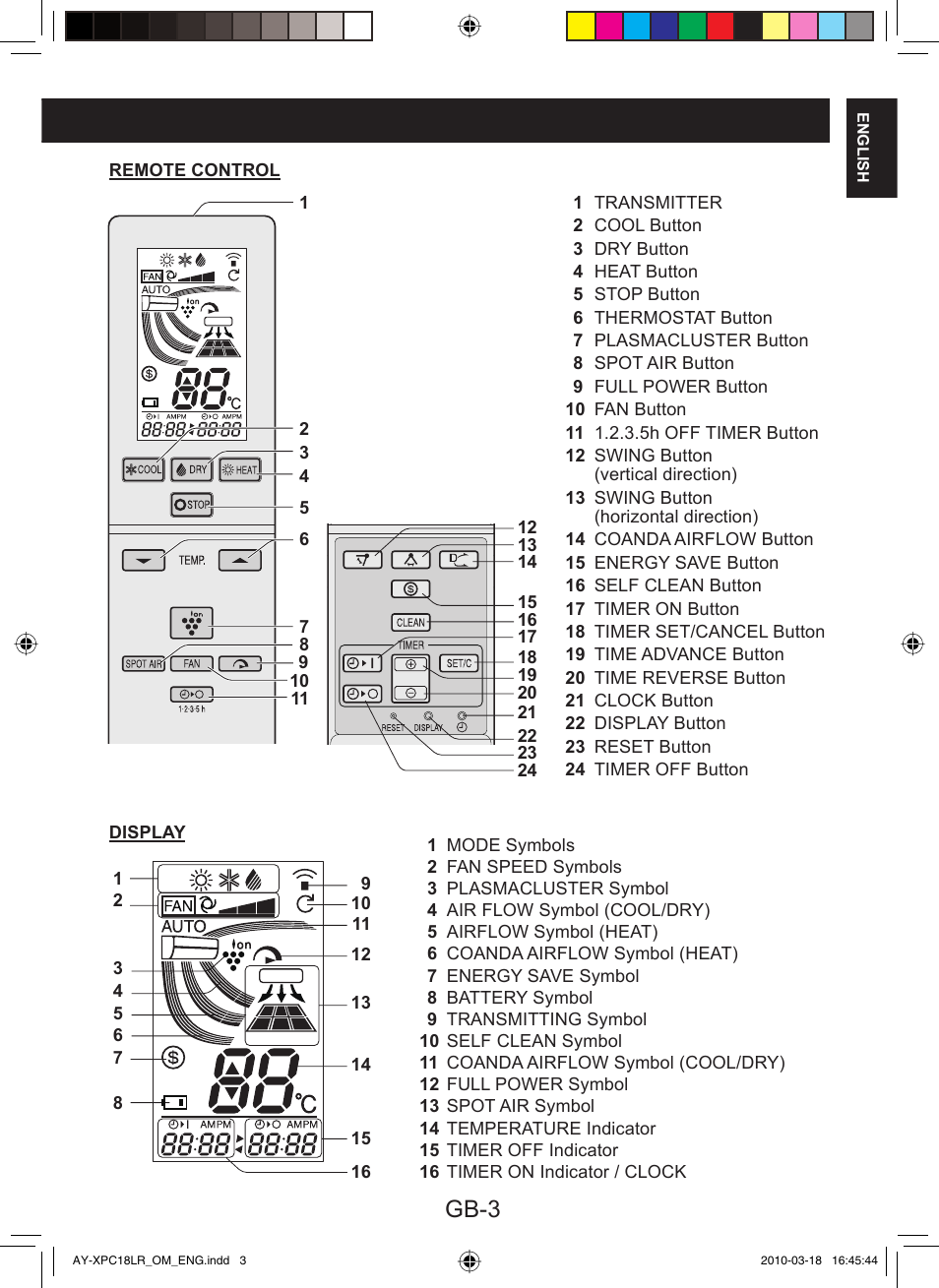 Gb-3 | Sharp AY-XP24LR - AE-X24LR User Manual | Page 5 / 164