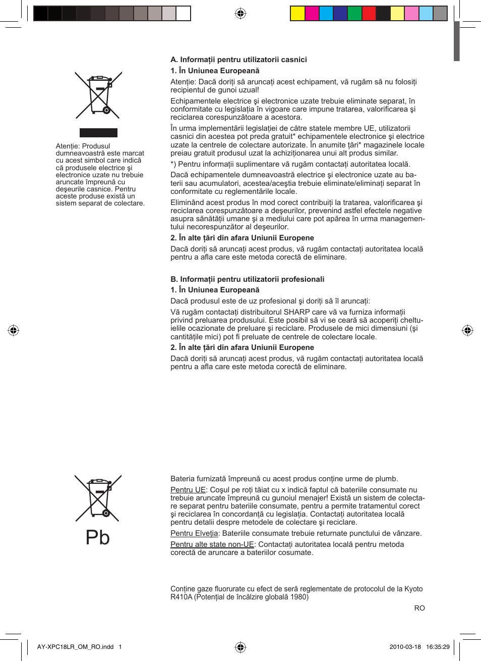 Ay-xpc18lr_om_07_ro.pdf | Sharp AY-XP24LR - AE-X24LR User Manual | Page 98 / 164