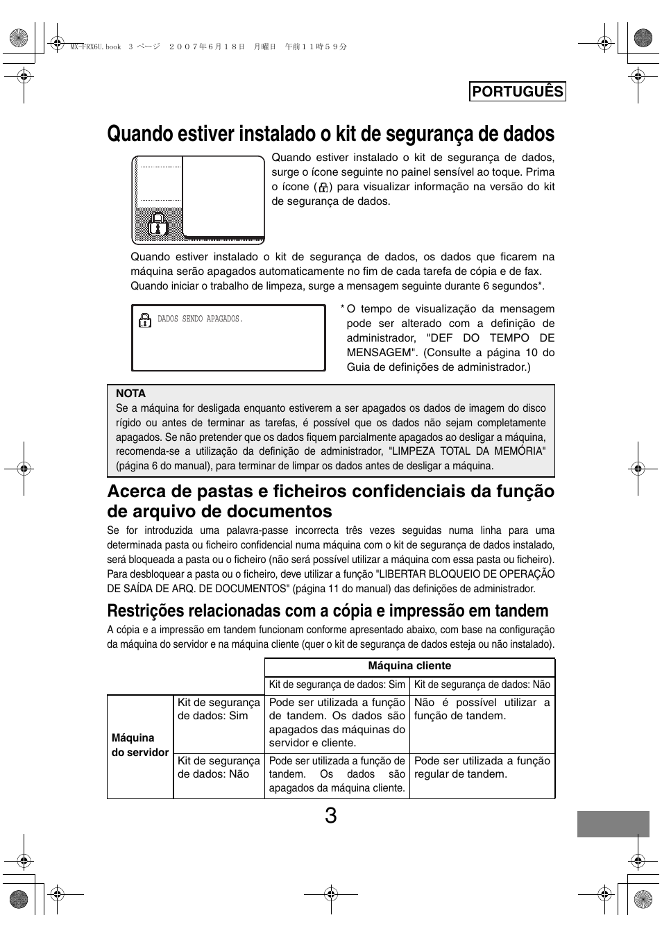 Sharp Moduł ochrony danych User Manual | Page 185 / 196