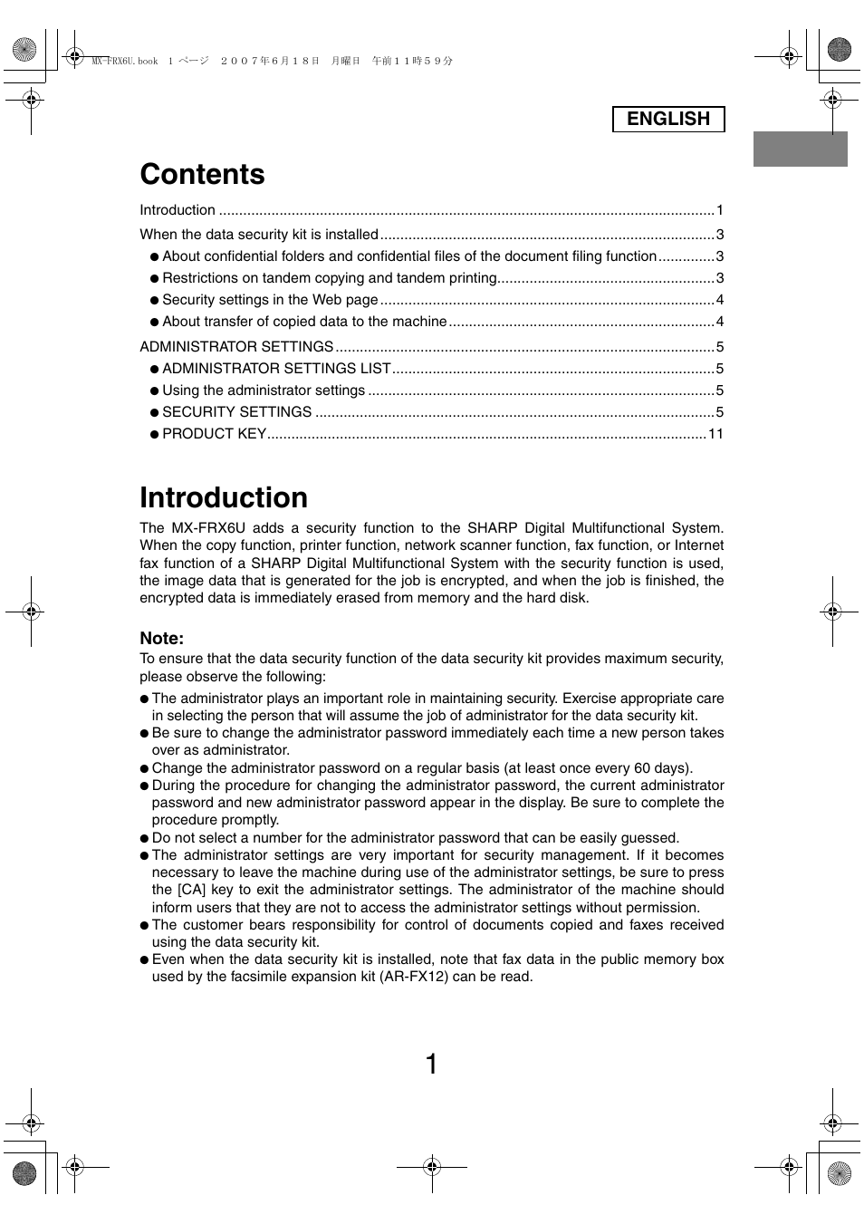 Sharp Moduł ochrony danych User Manual | Page 3 / 196