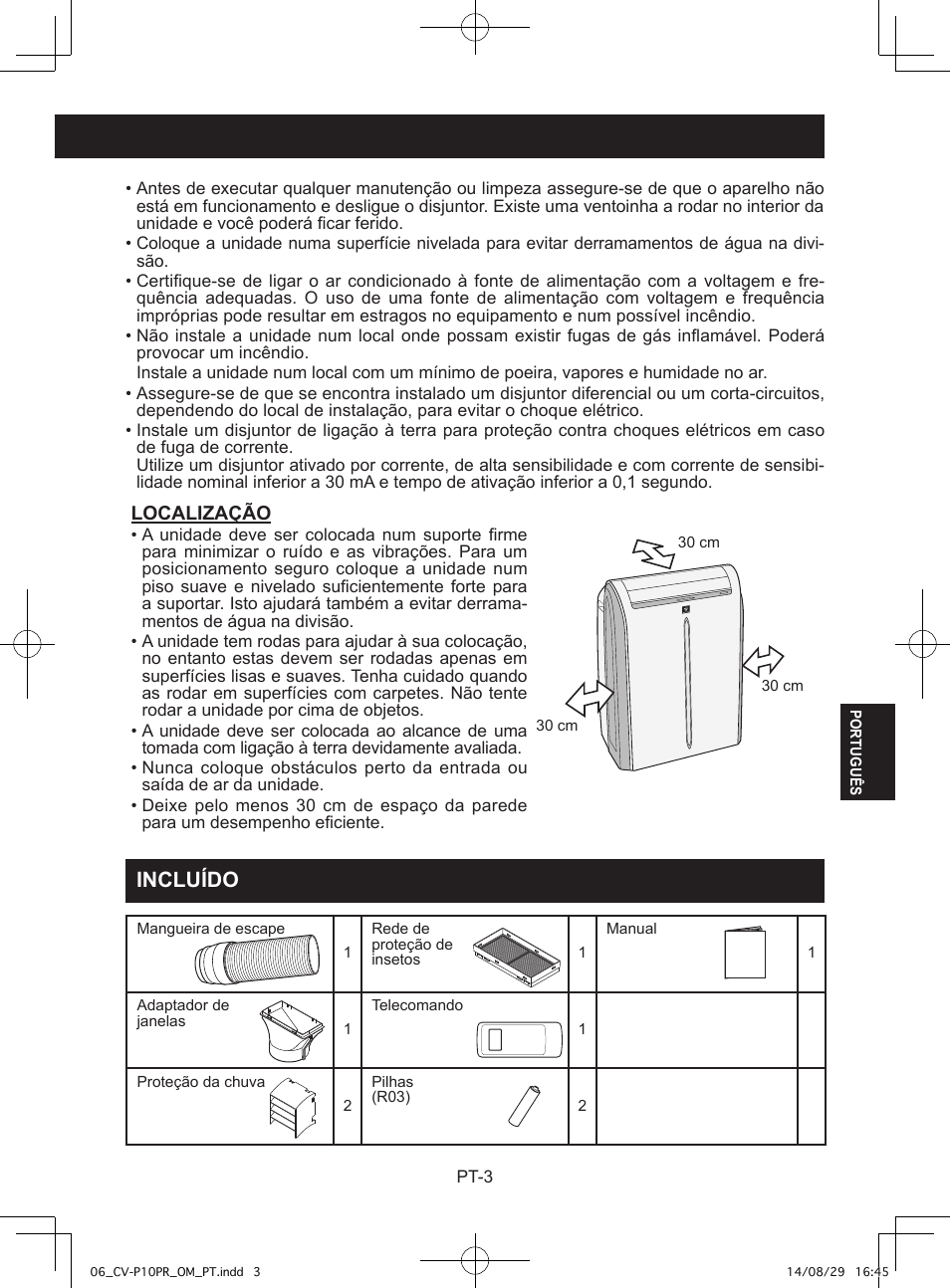 Incluído | Sharp CV-P10PR User Manual | Page 115 / 200