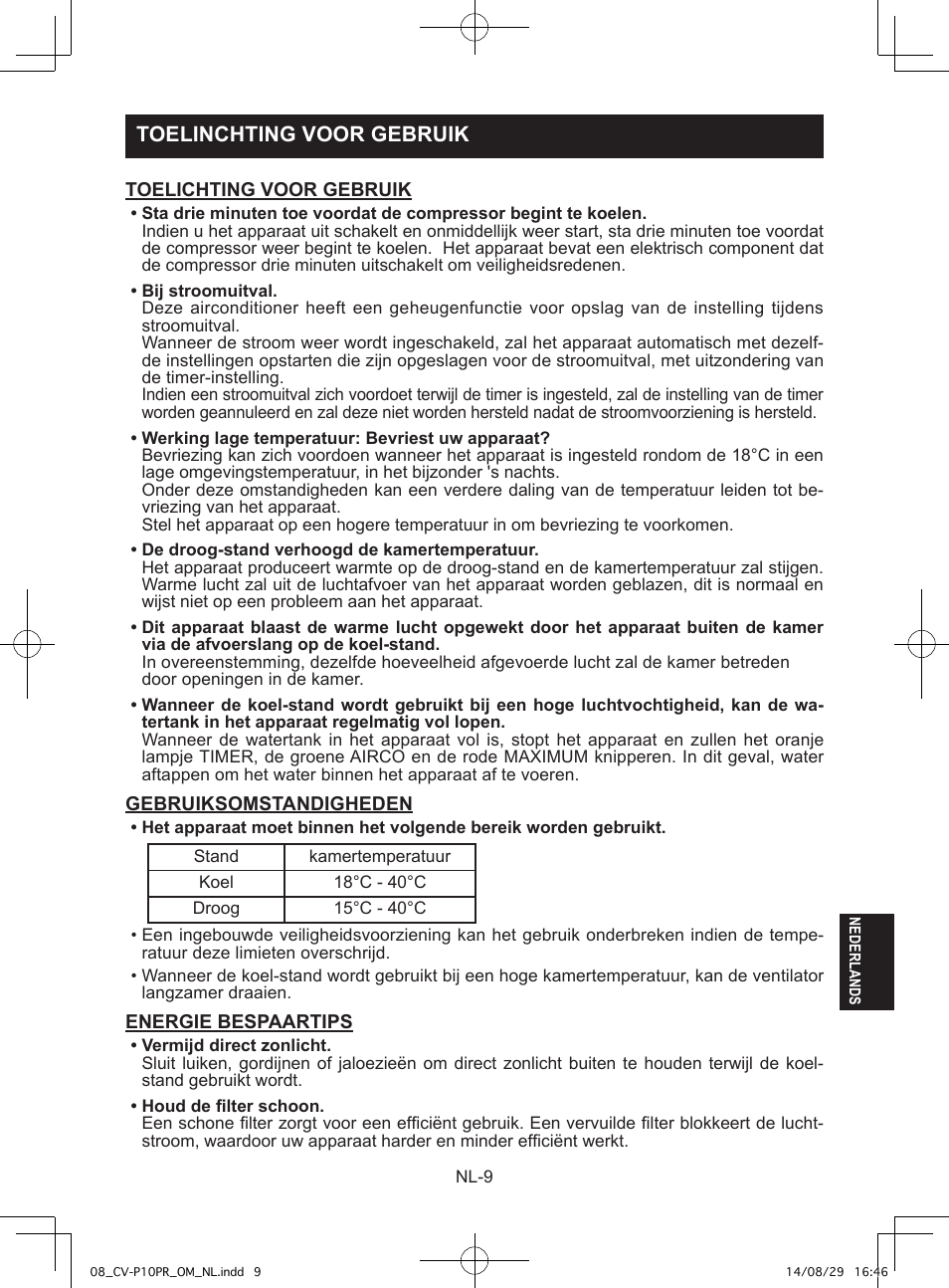 Toelinchting voor gebruik | Sharp CV-P10PR User Manual | Page 165 / 200