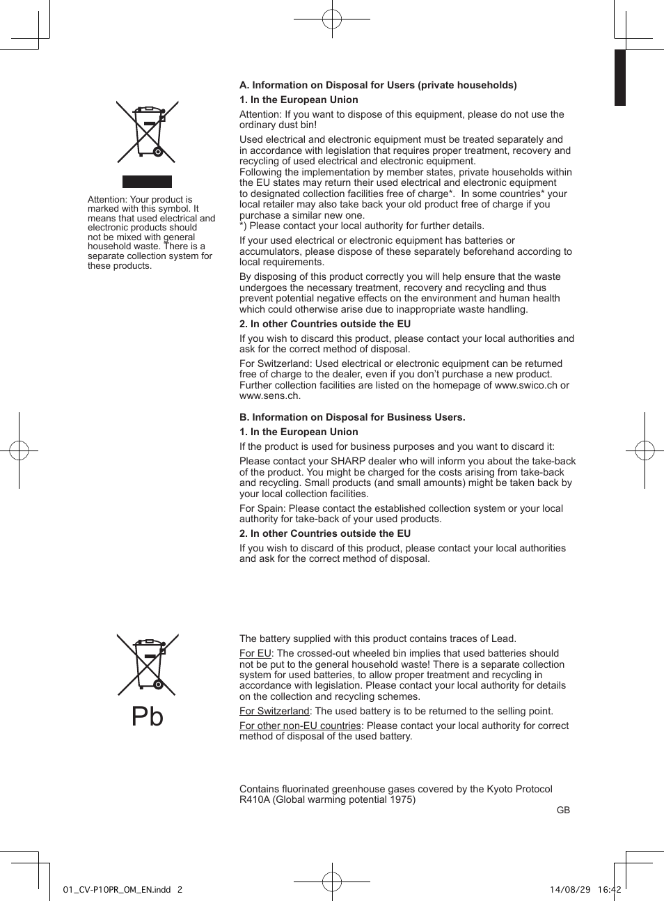 Sharp CV-P10PR User Manual | Page 2 / 200