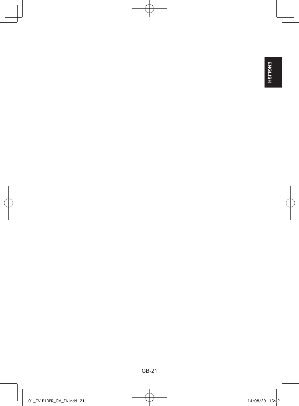 Gb-21 | Sharp CV-P10PR User Manual | Page 23 / 200
