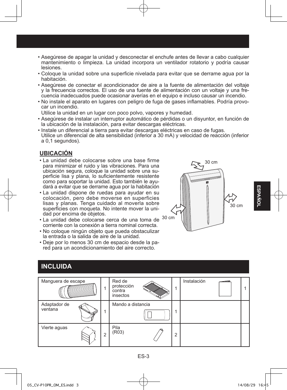 Incluida | Sharp CV-P10PR User Manual | Page 93 / 200