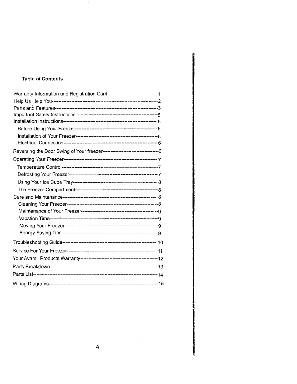 Avanti 398VFYW User Manual | Page 5 / 16