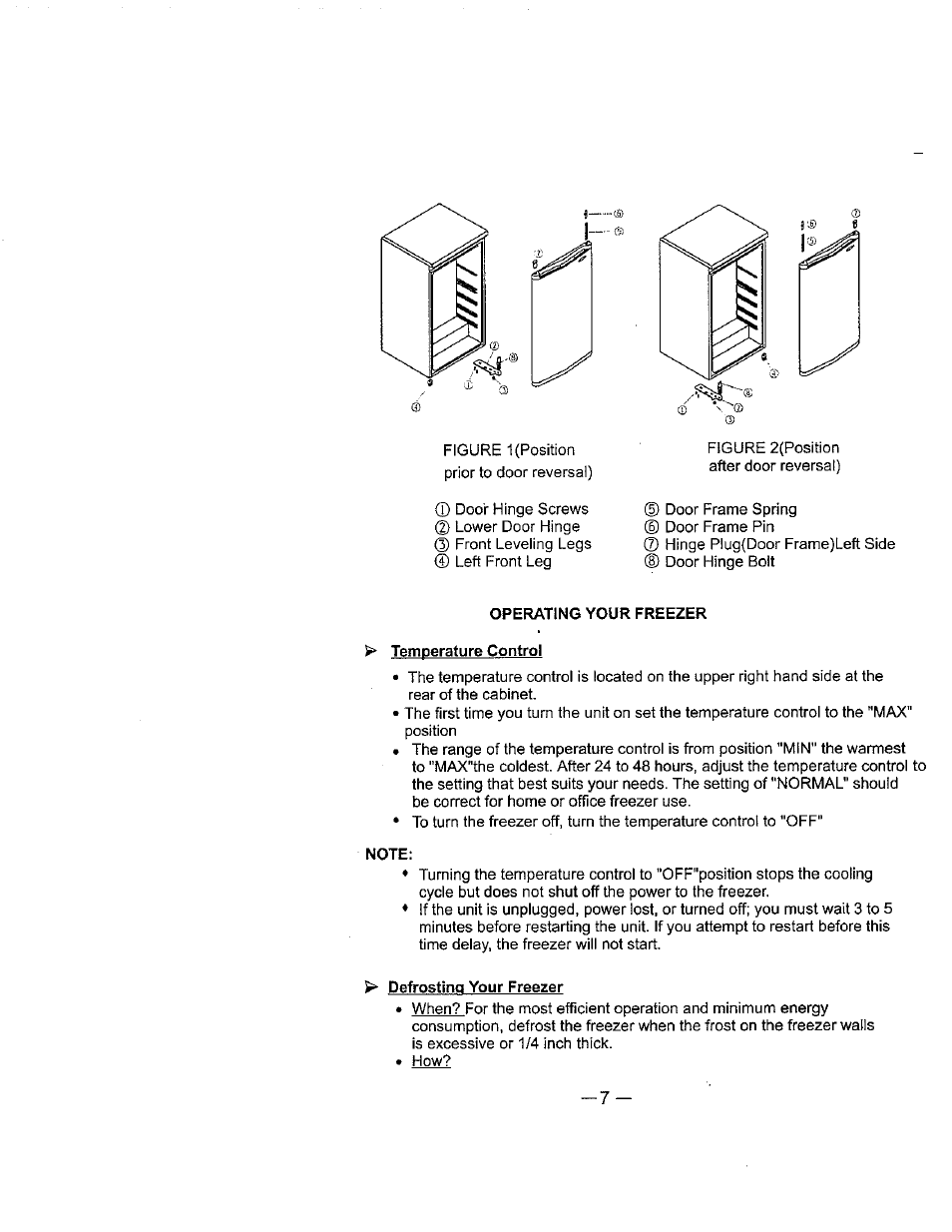 Operating your freezer, Temperature control, Defrosting your freezer | Before using your freezer | Avanti 398VFYW User Manual | Page 8 / 16